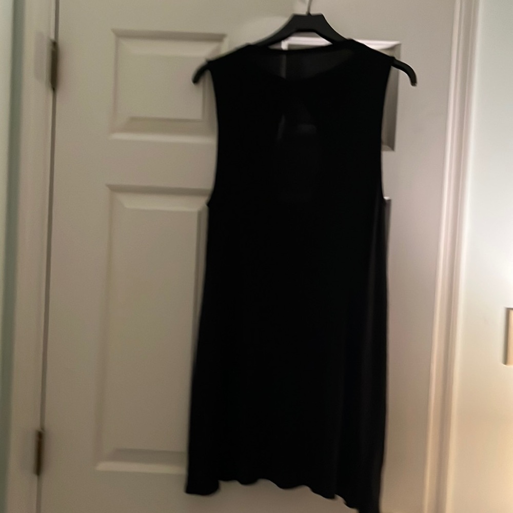 Ribbed light weight knit black dress